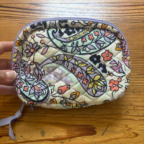 Vera Bradley ivory pink paisley jewelry travel case - Picture 5 of 5